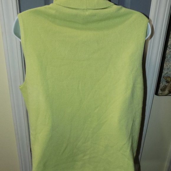 Goodclothes Lime Color Tunic Sweater Size L Women's EUC - Picture 3 of 3